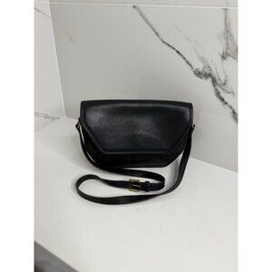 Vintage COACH #9947 "Vista" Black Leather Crossbody Bag Purse Saddle 90’s